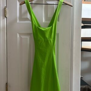 Outdoor Voices Vibrant Green Strapless Dress